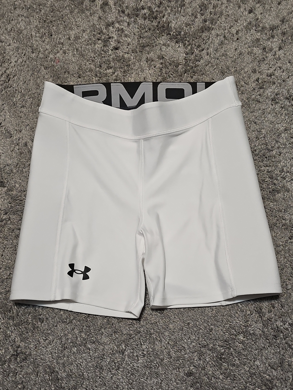 Under Armour Womens Softball Utility Slider Shorts White Size M